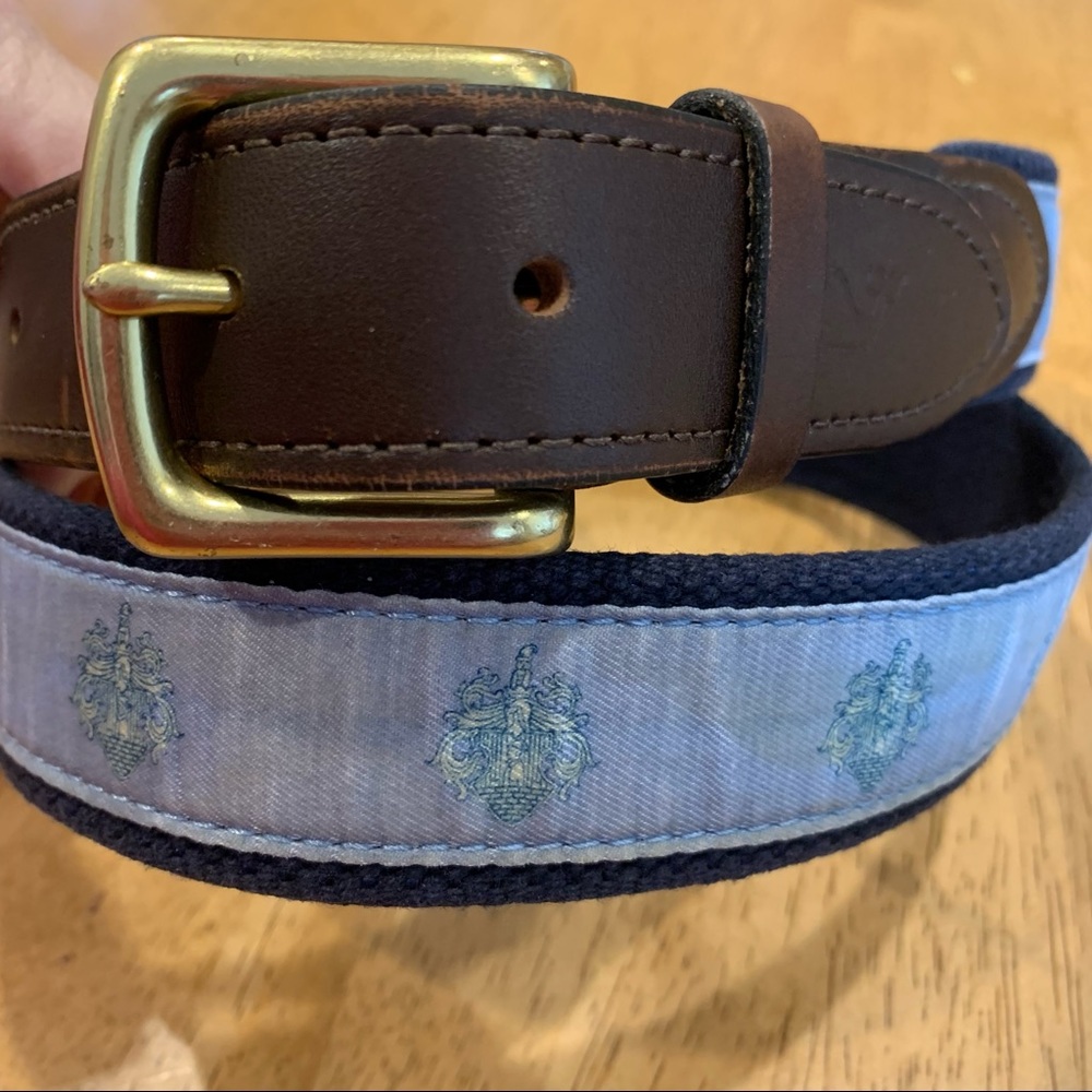 Vineyard Vines Leather & Canvas Belt 36